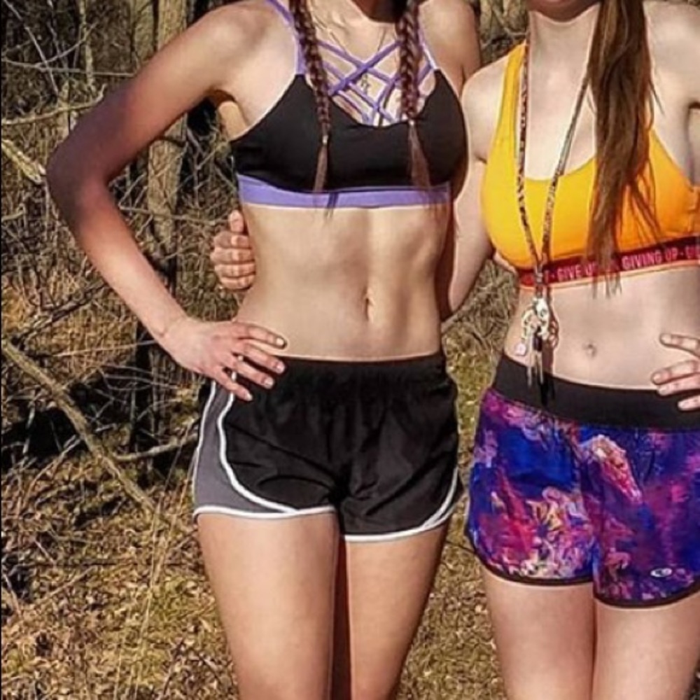 Strappy Purple & Black Sports Brand